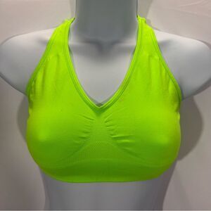 Neon Green Racer Back Sports Bra Small